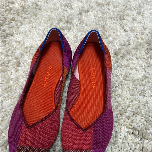 Rothy's Red and Purple Flats Elegant Design - Picture 3 of 4